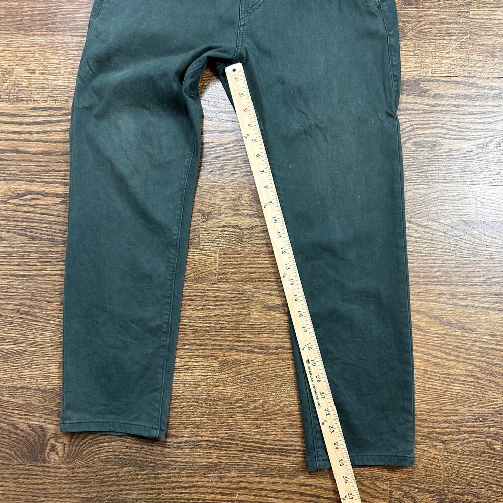 True Religion Pants Mens 30 Green Logan Relaxed Taper Chino Stretch Casual - Picture 8 of 12